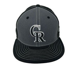 New‎ Era 59Fifty Colorado Rockies Embroidered One Size Grey Black